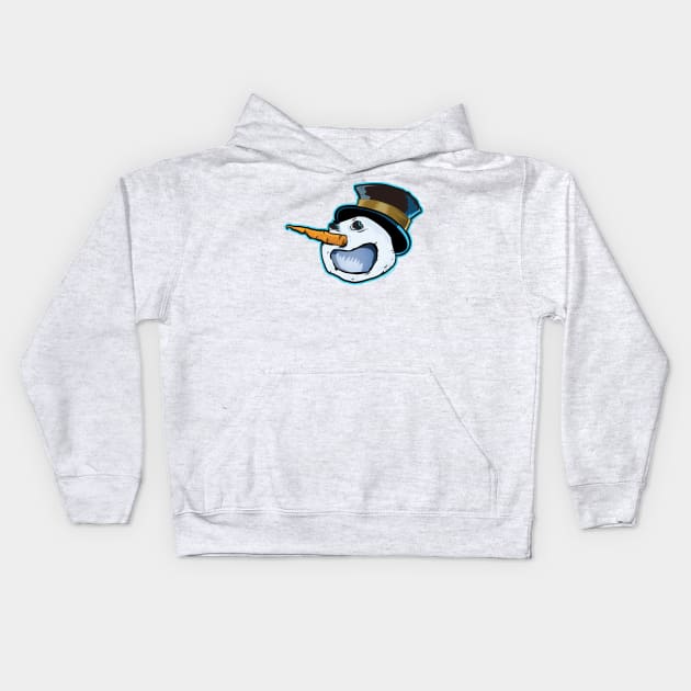 Snowman Kids Hoodie by zerostreet